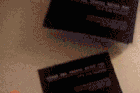 Augmented reality business card with singing fish