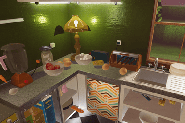 Dollface - kitchen in dollhouse